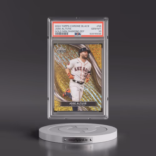 2024 Topps Chrome Black #56 Jose Altuve - Gold Mini Diamond Refractor (PSA 10 GEM MINT)