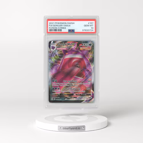 2021 Pokémon Sword & Shield Fusion Strike #157 Gengar Vmax - Full Art (PSA 10 GEM MINT)