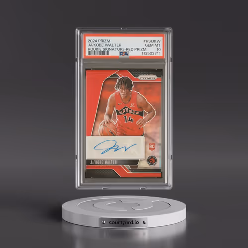 2024 Panini Prizm Rookie Signatures #RSIJKW Ja'Kobe Walter - Red Prizm (PSA 10 GEM MINT)