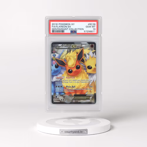 2016 Pokémon XY Generations Radiant Collection #RC28 Flareon EX - Holo Full Art (PSA 10 GEM MINT)