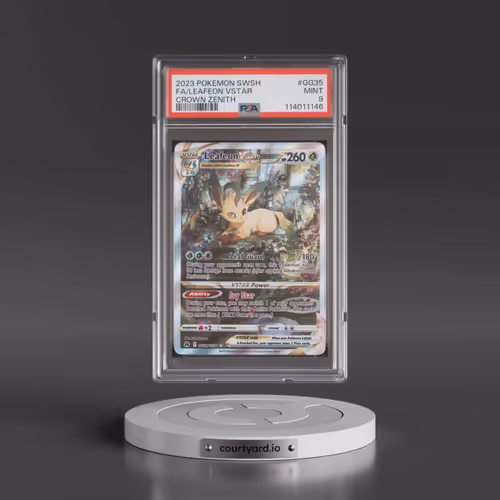 2023 Pokémon Sword and Shield Crown Zenith #GG35 Leafeon Vstar - Full Art (PSA 9 MINT)