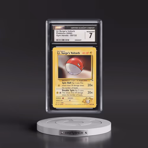 2000 Gym Heroes #84/132 Lt. Surge's Voltorb (CGC 7 NM)