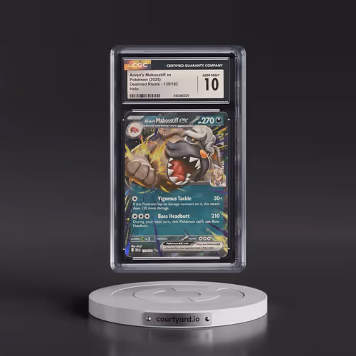 2025 Pokémon Dri EN-Destined Rivals #139 Arven's Mabosstiff EX - Holo (CGC 10 GEM MINT)