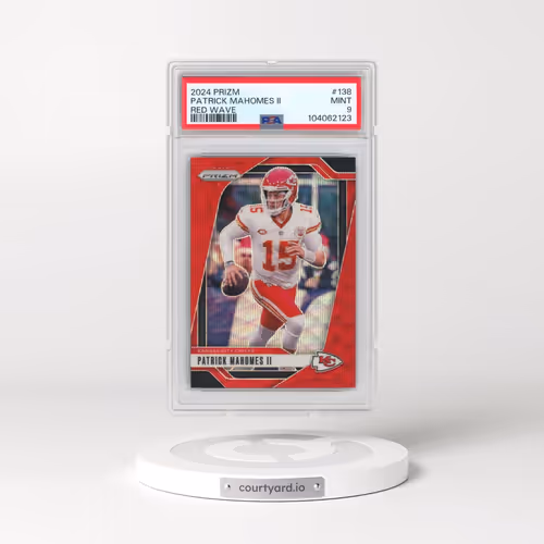 2024 Panini Prizm #138 Patrick Mahomes II - Red Wave (PSA 9 MINT)