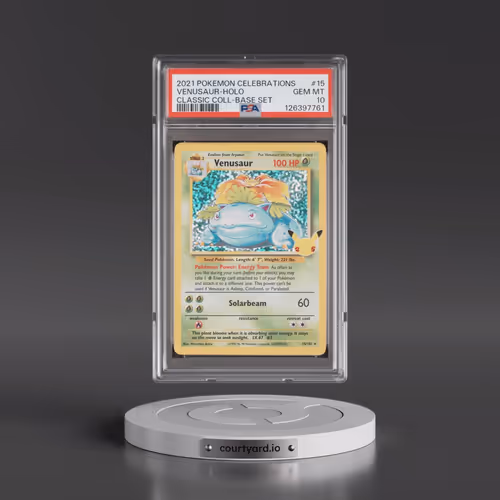 2021 Pokémon Celebrations Classic Collection #15 Venusaur - Holo (PSA 10 GEM MINT)