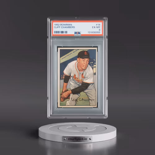 1952 Bowman #14 Cliff Chambers (PSA 6 EX-MT)