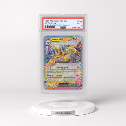 2025 Pokémon Pre EN-Prismatic Evolutions #030 Jolteon EX - Holo Surprise Box Exclusive (PSA 9 MINT)