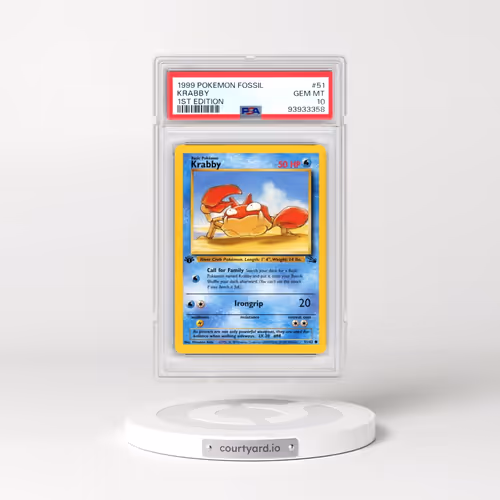 1999 Pokémon Fossil #51 Krabby - 1st Edition (PSA 10 GEM MINT)