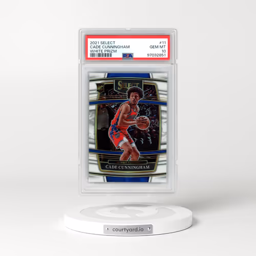 2021 Panini Select #11 Cade Cunningham - White Prizm (PSA 10 GEM MINT)