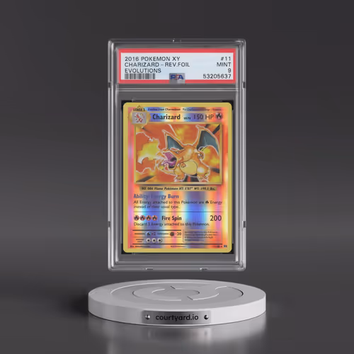 2016 Pokémon XY Evolutions #11 Charizard - Reverse Foil (PSA 9 MINT)