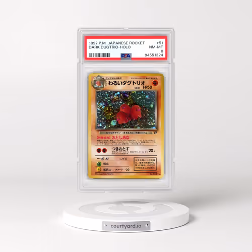 1997 Pokémon Rocket #51 Dark Dugtrio - Holo (PSA 8 NM-MT)