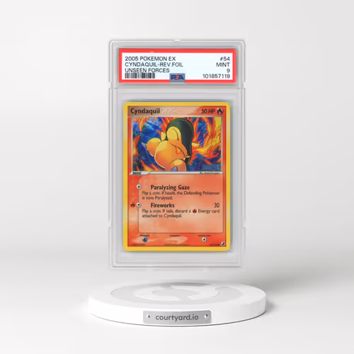 2005 Pokémon EX Unseen Forces #54 Cyndaquil - Reverse Foil (PSA 9 MINT)