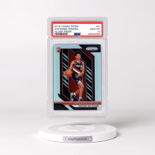 2018 Panini Prizm #61 Anfernee Simons - Silver Prizm (PSA 10 GEM MINT)