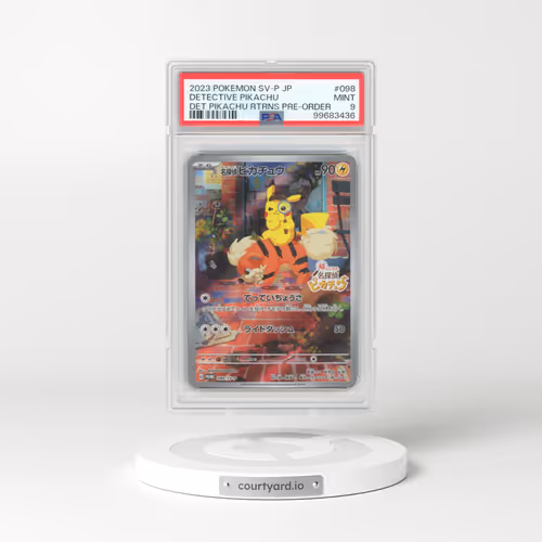 2023 Pokémon SV-P Promo #098 Detective Pikachu - Detective Pikachu Returns Pre-Order (PSA 9 MINT)