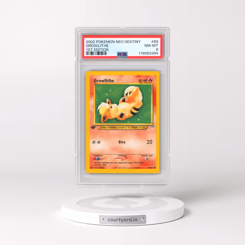2002 Pokémon Neo Destiny #68 Growlithe - 1st Edition (PSA 8 NM-MT)
