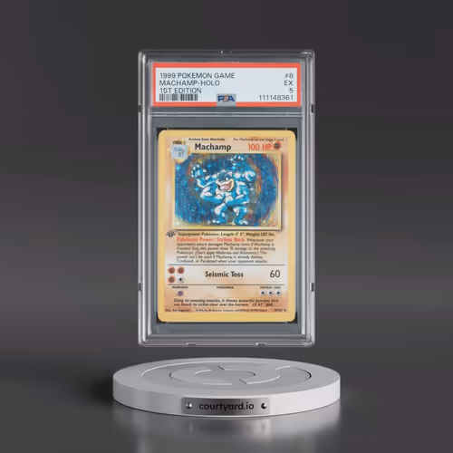 1999 Pokémon Game #8 Machamp - 1st Edition Holo (PSA 5 EX)