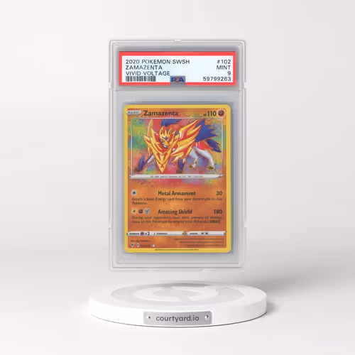2020 Pokémon Sword & Shield Vivid Voltage #102 Zamazenta (PSA 9 MINT)