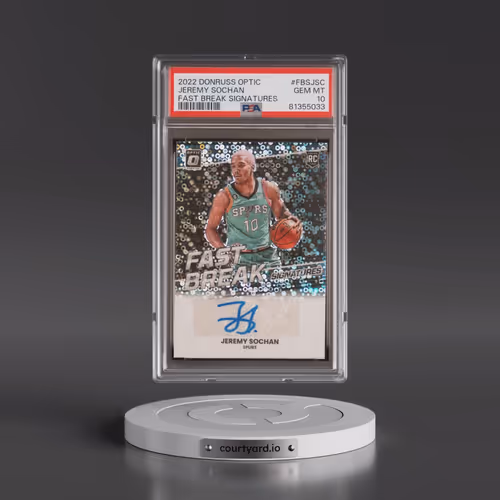 2022 Panini Donruss Optic Fast Break Signatures #FBSJSC Jeremy Sochan (PSA 10 GEM MINT)