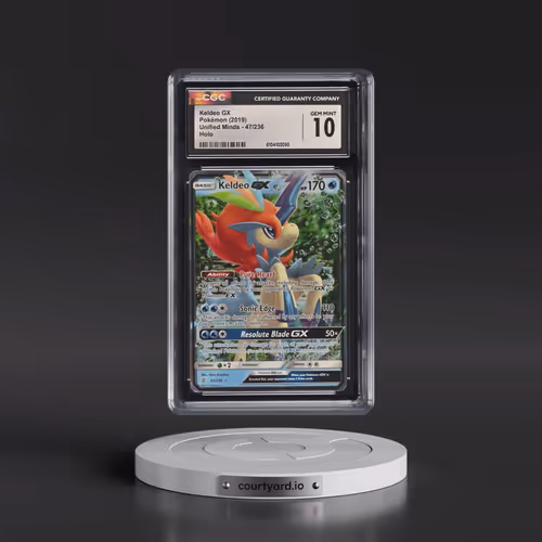 2019 Unified Minds #47/236 Keldeo GX - Holo (CGC 10 GEM MINT)