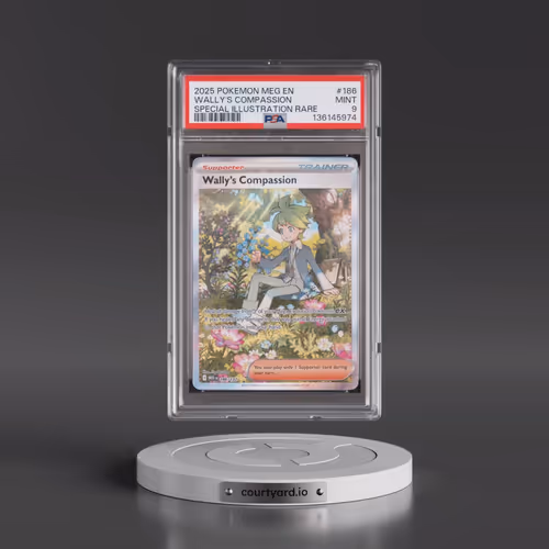 2025 Pokémon Meg EN-Mega Evolution #186 Wally's Compassion - Special Illustration Rare (PSA 9 MINT)