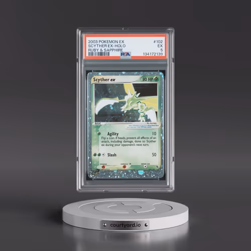 2003 Pokémon EX Ruby & Sapphire #102 Scyther EX - Holo Holo (PSA 5 EX)