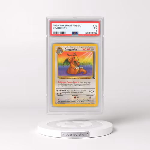 1999 Pokémon Fossil #19 Dragonite (PSA 5 EX)