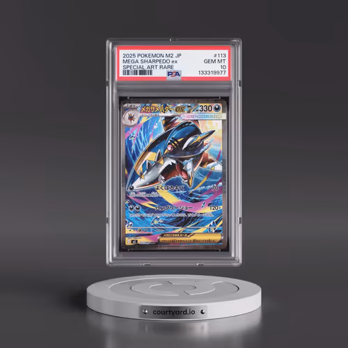 2025 Pokémon M2-Inferno X #113 Mega Sharpedo EX - Holo Special Art Rare (PSA 10 GEM MINT)