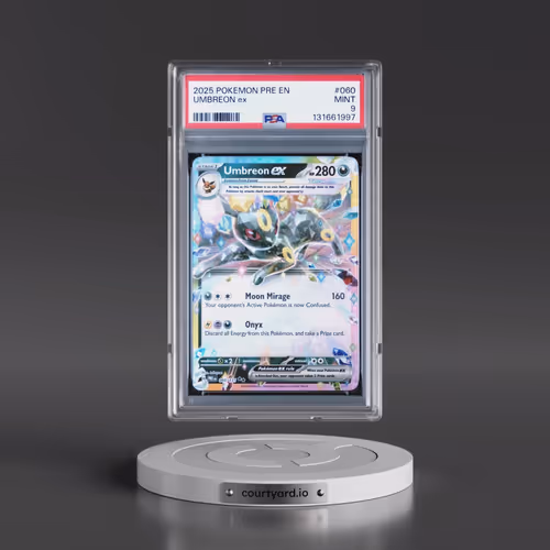 2025 Pokémon Pre EN-Prismatic Evolutions #060 Umbreon EX - Holo (PSA 9 MINT)