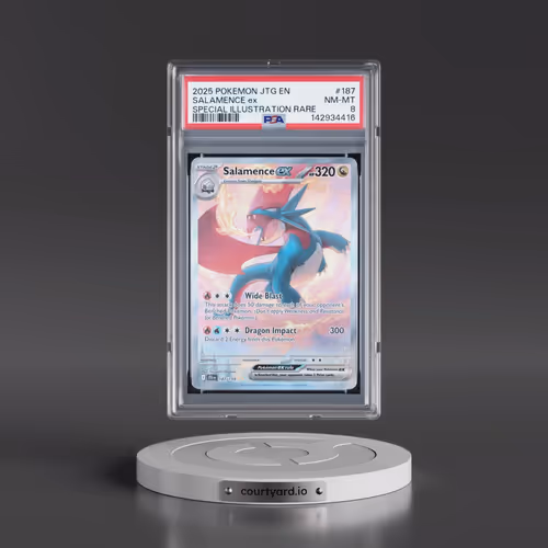 2025 Pokémon Jtg EN-Journey Together #187 Salamence EX - Holo Special Illustration Rare (PSA 8 NM-MT