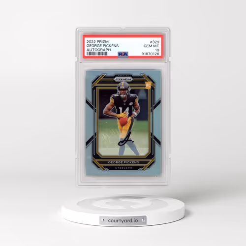 2022 Panini Prizm #329 George Pickens - Autograph (PSA 10 GEM MINT)