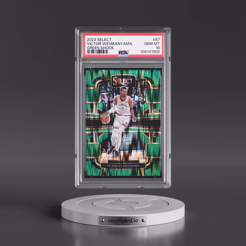 2023 Panini Select #87 Victor Wembanyama - Green Shock (PSA 10 GEM MINT)