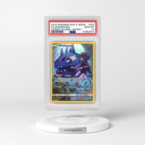 2019 Pokémon Sun & Moon Cosmic Eclipse #240 Wishiwashi - Full Art Secret (PSA 10 GEM MINT)