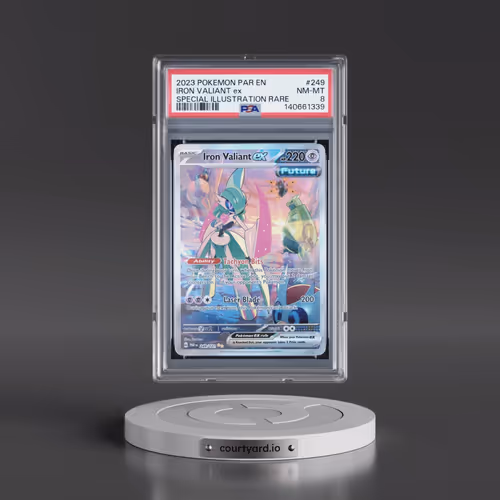 2023 Pokémon Par EN-Paradox Rift #249 Iron Valiant EX - Holo Special Illustration Rare (PSA 8 NM-MT)