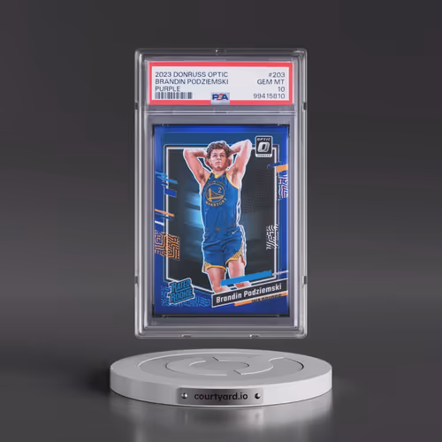 2023 Panini Donruss Optic #203 Brandin Podziemski - Purple (PSA 10 GEM MINT)