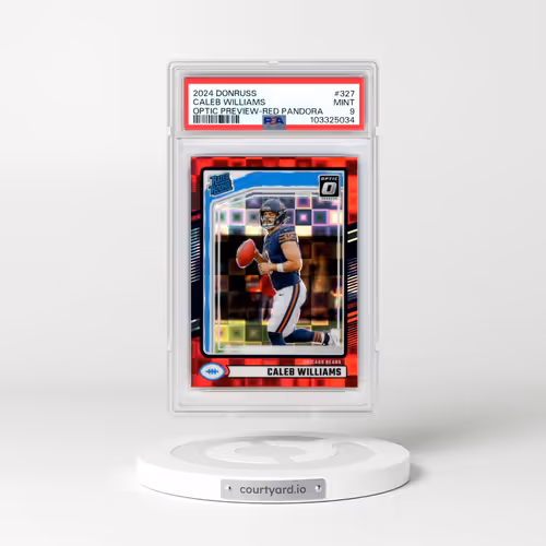 2024 Panini Donruss #327 Caleb Williams - Optic Preview-Red Pandora (PSA 9 MINT)