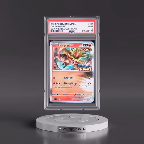 2024 Pokémon Svp EN-SV Black Star Promo #151 Gouging Fire - Surging Sparks Prerelease-Staff (PSA 9 M