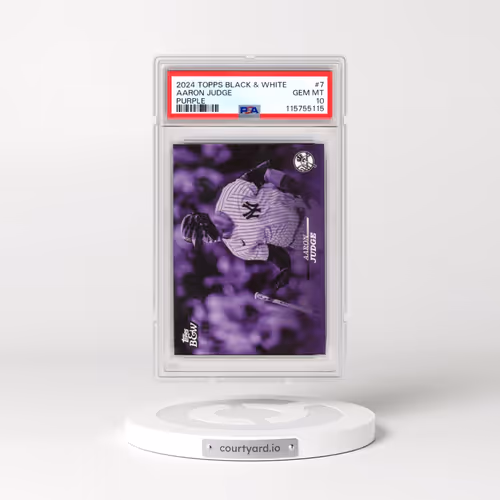 2024 Topps Black and White #7 Aaron Judge - Purple (PSA 10 GEM MINT)