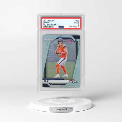 2024 Panini Prizm #309 Bo Nix - Silver Prizm (PSA 9 MINT)