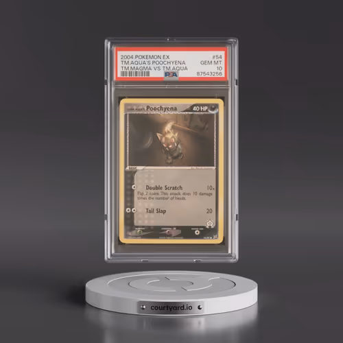 2004 Pokémon EX Team Magma VS Team Aqua #54 Team Aqua's Poochyena (PSA 10 GEM MINT)