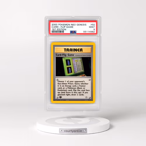 2000 Pokémon Neo Genesis #92 Card-Flip Game - 1st Edition (PSA 9 MINT)