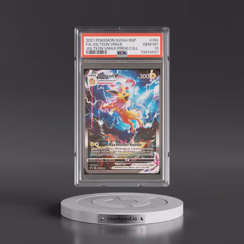 2021 Pokémon Swsh Black Star Promo #184 Jolteon Vmax - Full Art Jolteon Vmax Premium Collection (PSA