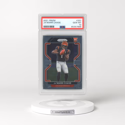 2021 Panini Prizm #337 JA'Marr Chase (PSA 10 GEM MINT)