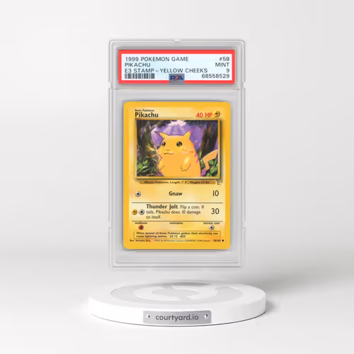 1999 Pokémon Game #58 Pikachu - E3 Stamp-Yellow Cheeks (PSA 9 MINT)