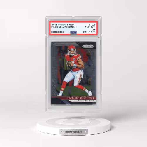 2018 Panini Prizm #102 Patrick Mahomes II (PSA 8 NM-MT)
