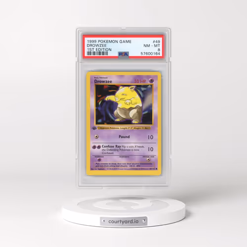 1999 Pokémon Game #49 Drowzee - 1st Edition (PSA 8 NM-MT)