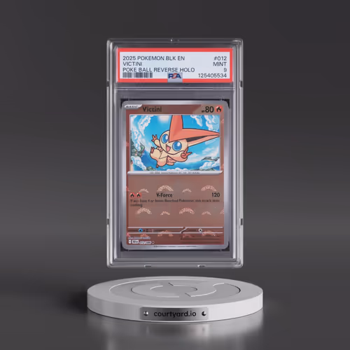 2025 Pokémon Blk EN-Black Bolt #012 Victini - Reverse Holo Poke Ball (PSA 9 MINT)