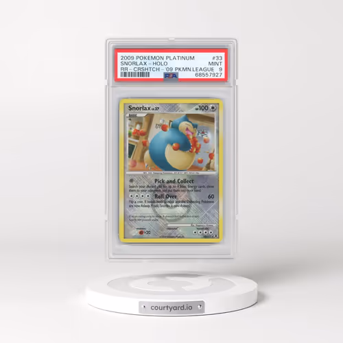 2009 Pokémon Platinum Rising Rivals #33 Snorlax - Holo Crosshatch-2009 Pokemon League (PSA 9 MINT)