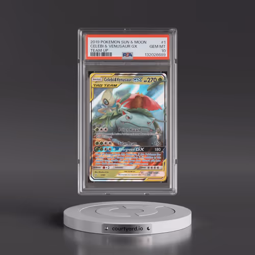 2019 Pokémon Sun & Moon Team Up #1 Celebi & Venusaur GX - Holo (PSA 10 GEM MINT)