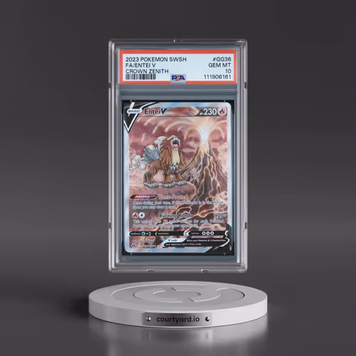 2023 Pokémon Sword and Shield Crown Zenith #GG36 Entei V - Holo Full Art (PSA 10 GEM MINT)
