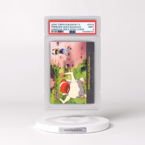 2000 Topps Pokémon TV Animation Series 2 Episode Cards #EP24 Primeape Goes Bananas (PSA 9 MINT)